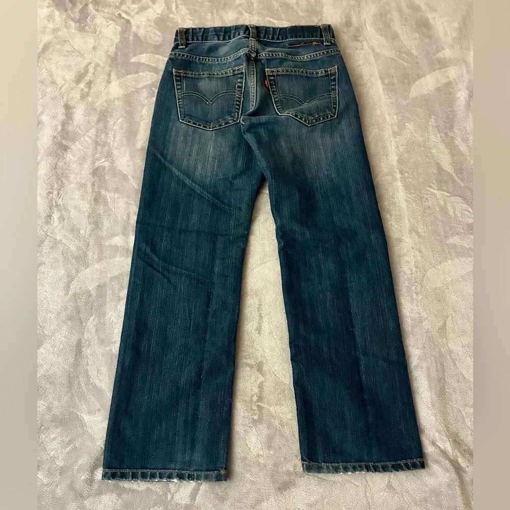 Levi's Big Kid Size 12 Jeans, Regular Fit with Adjustable Waist Built In Belt - Picture 3 of 9